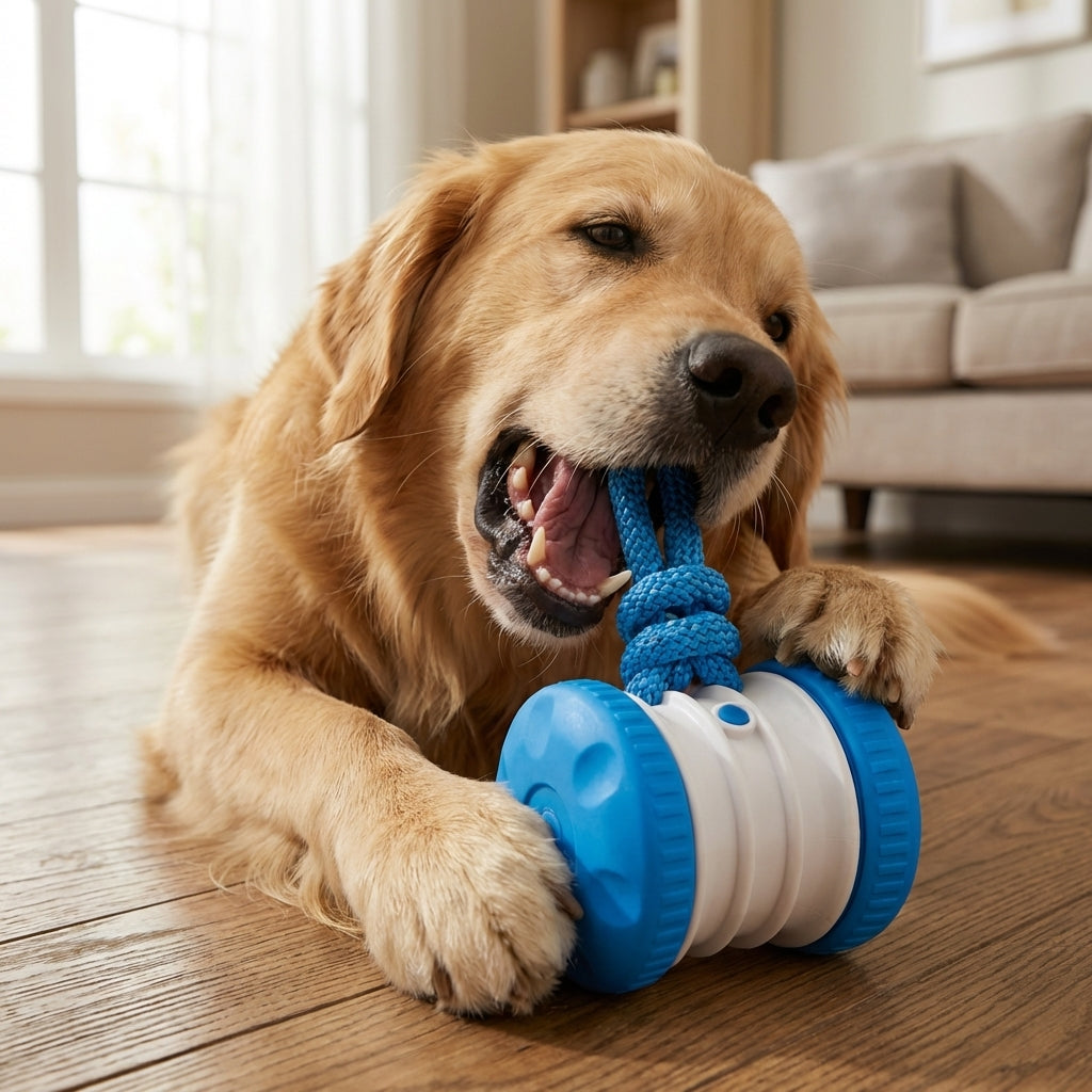 Interactive Dog Ball With Tug Rope Self-Moving Motion Toy For Solo Play | Rosalyssa