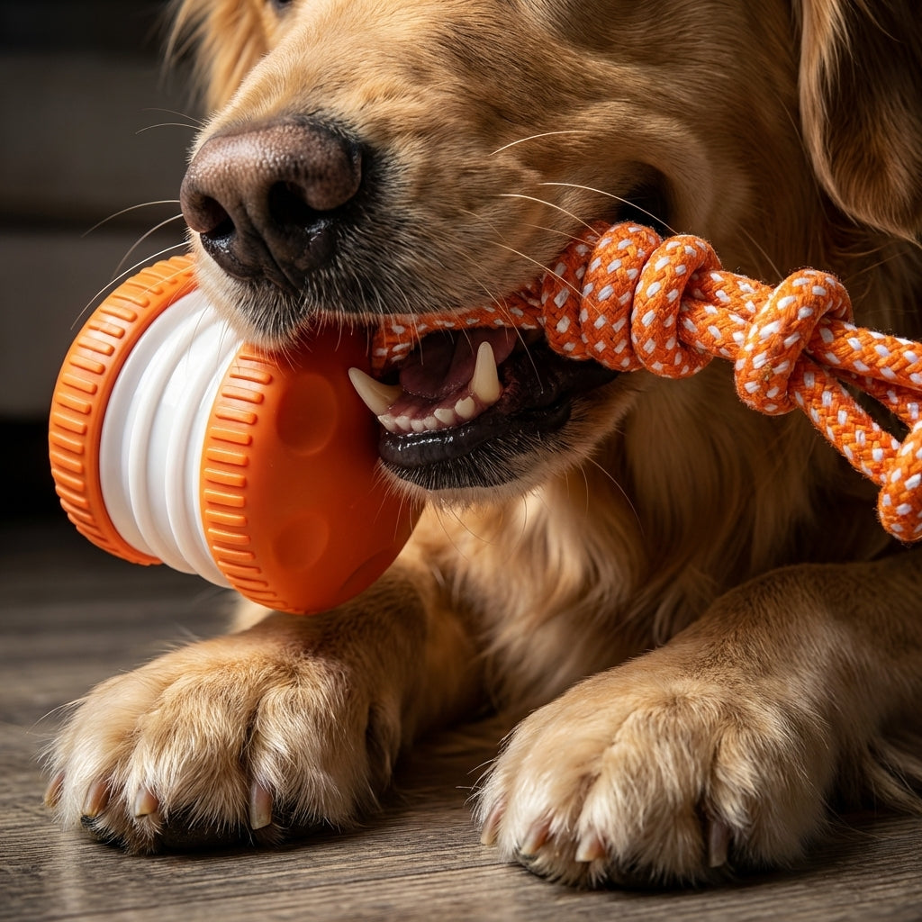 Interactive Dog Ball With Tug Rope Self-Moving Motion Toy For Solo Play | Rosalyssa