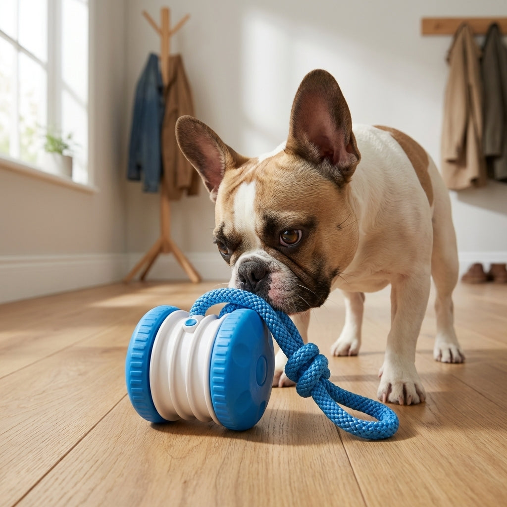 Interactive Dog Ball With Tug Rope Self-Moving Motion Toy For Solo Play | Rosalyssa
