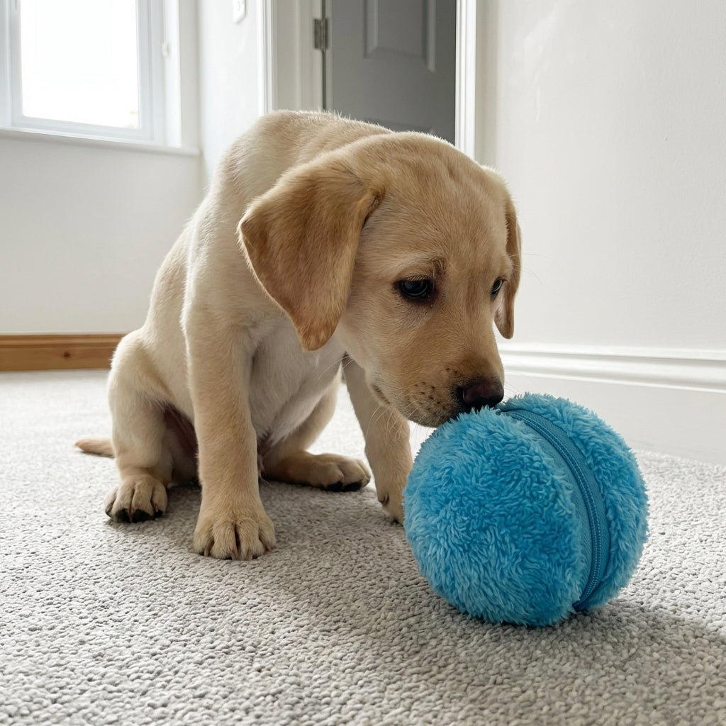 Bevægelsessensor Interaktiv Bold Legetøj til Hunde, Blød TPR, 8 cm | Rosalyssa