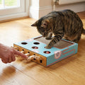 Scatola Gioco Interattiva Whack-a-Mole per Gatti con Cartone Ondulato per Graffi | Rosalyssa