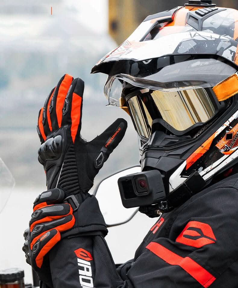 ArcticGuard Waterproof Moto Gloves Three Layer Insulation And Carbon Fiber Protection