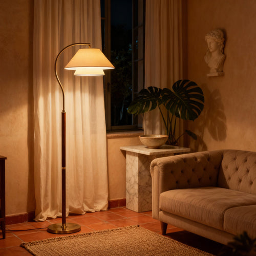Aurelo Living Elegant Moderne Gulvlampe til Stemningsbelysning i Stuen