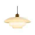 Gold Finish Art Deco Ceiling Lamp With Brass And Glass Vintage Design