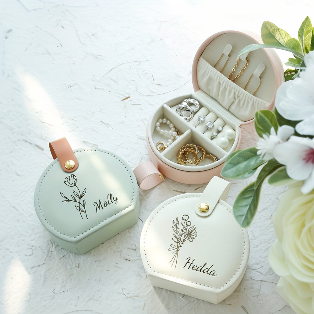 Personalized Travel Jewelry Case For Earrings And Small Keepsakes