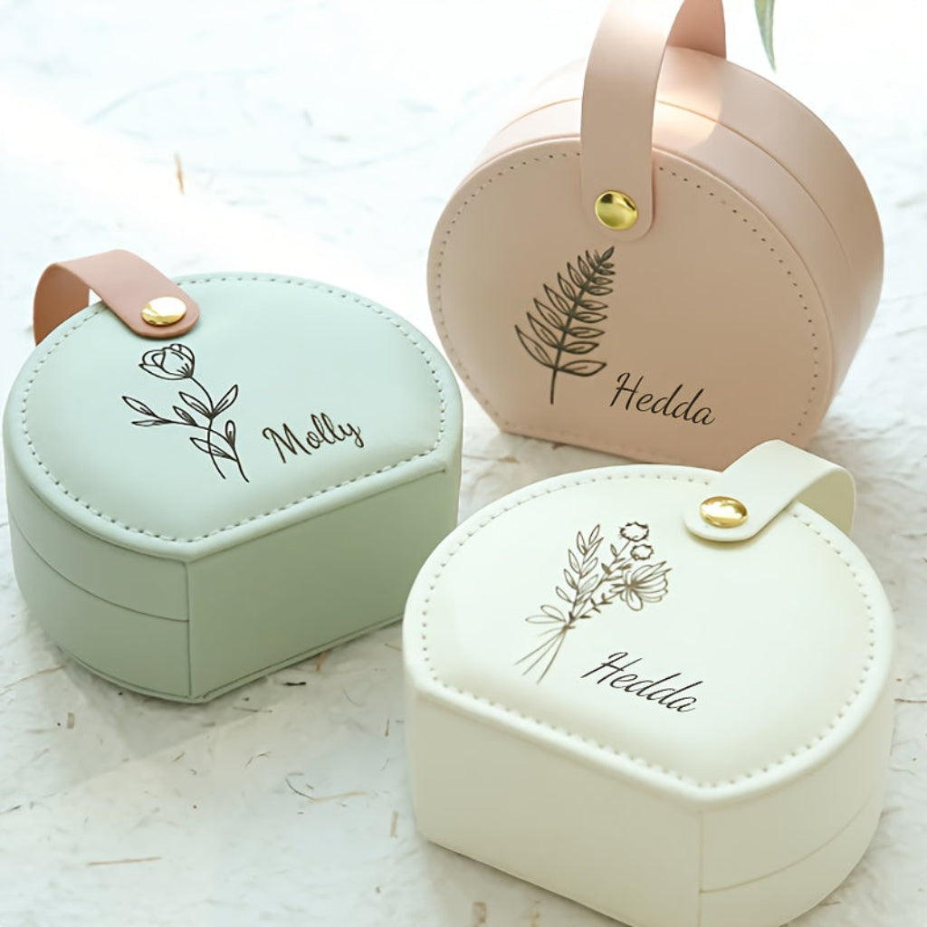 Personalized Travel Jewelry Case For Earrings And Small Keepsakes