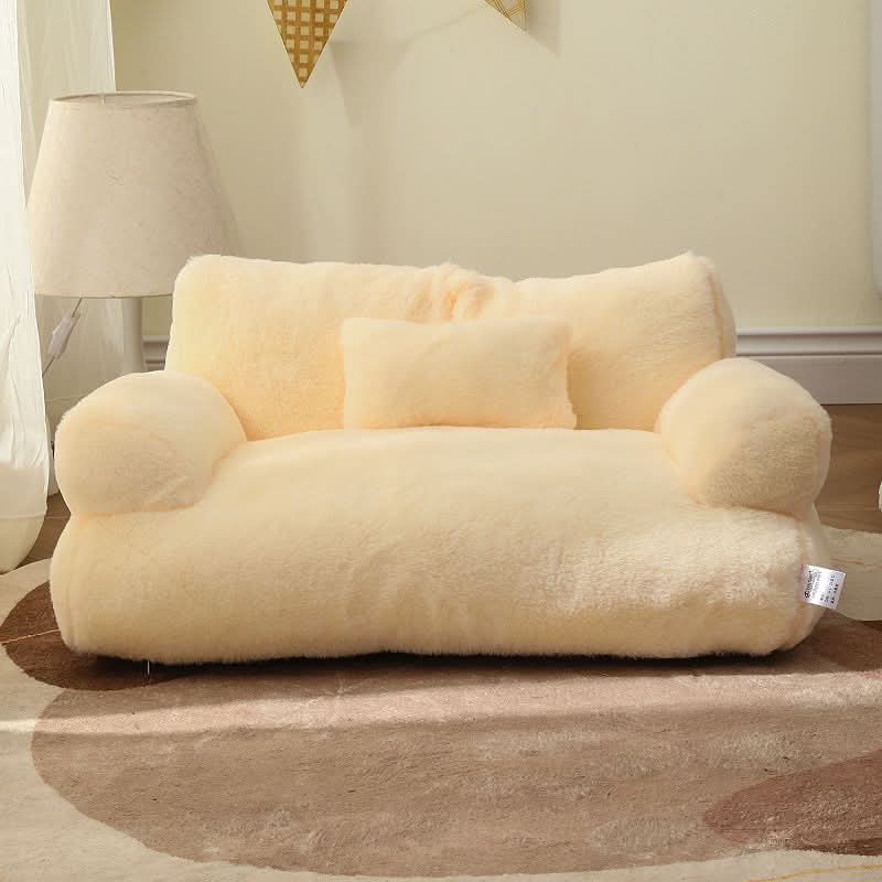 SerenePaws Lounger – ergonomická pohovka pro domácí mazlíčky s vyvýšeným okrajem a pratelným potahem