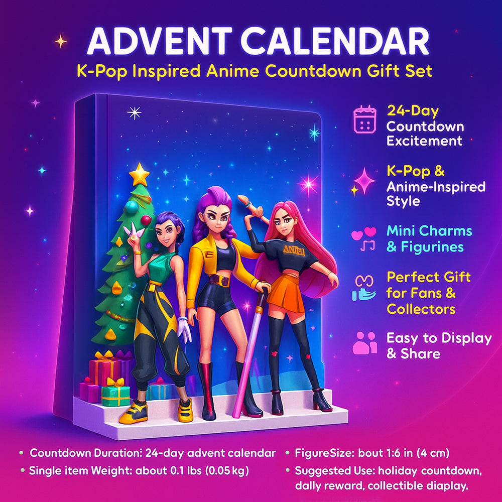 Calendar de Advent K Pop Anime cu Figurine Cadou Zilnice