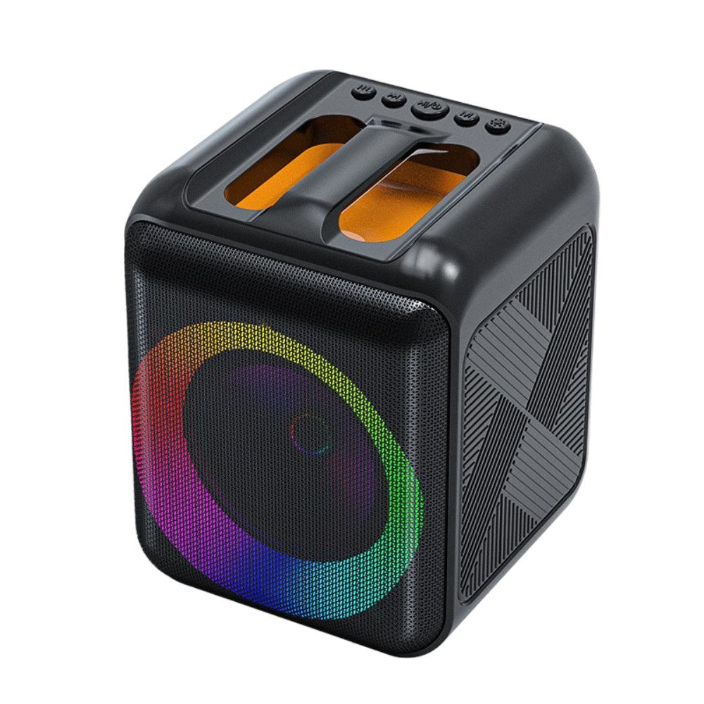 Bluetooth karaoke zařízení s přenosným reproduktorem a bezdrátovými mikrofony