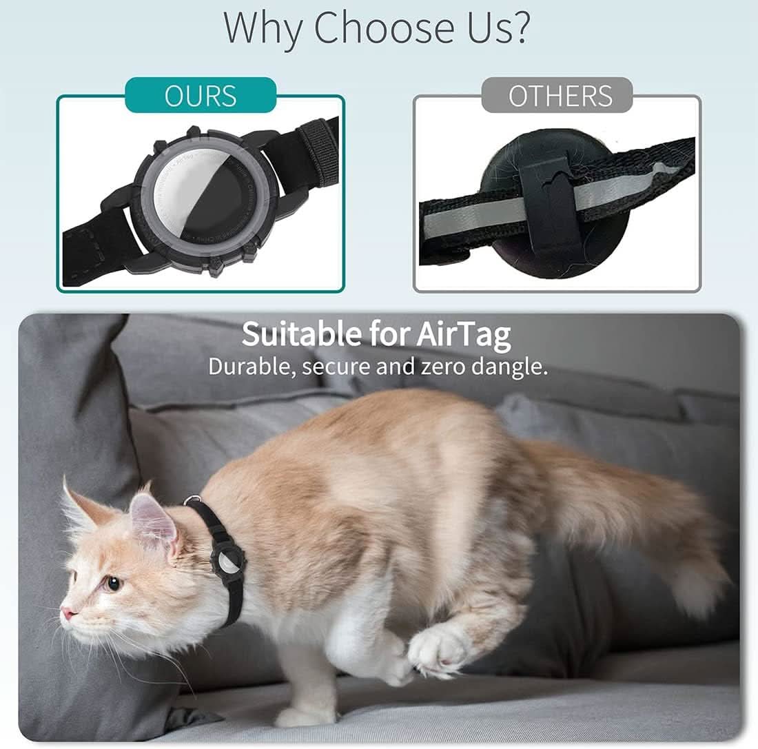 WhiskerTrack GPS-Halsband für Katzen mit reflektierendem Design