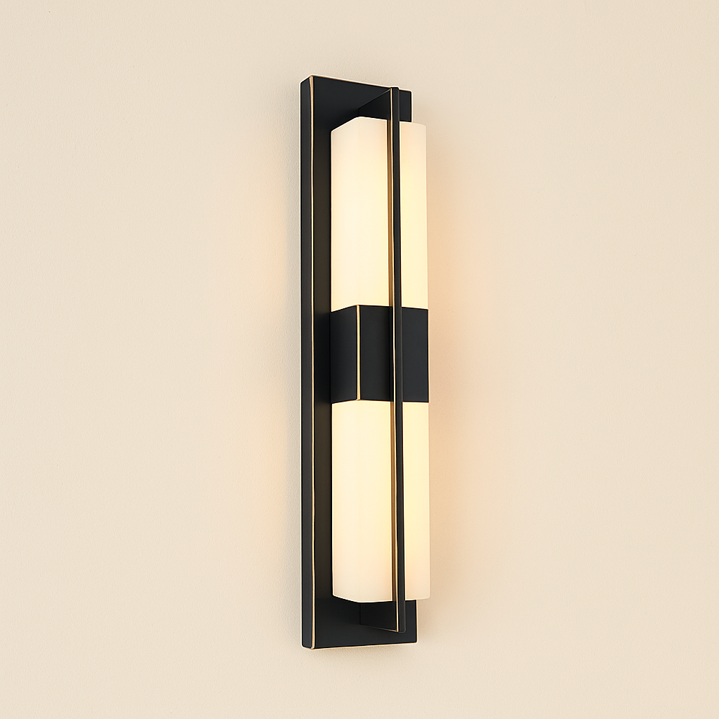 LumaCrest Contemporary Waterproof Vertical Wall Sconce for Indoor and Outdoor Use