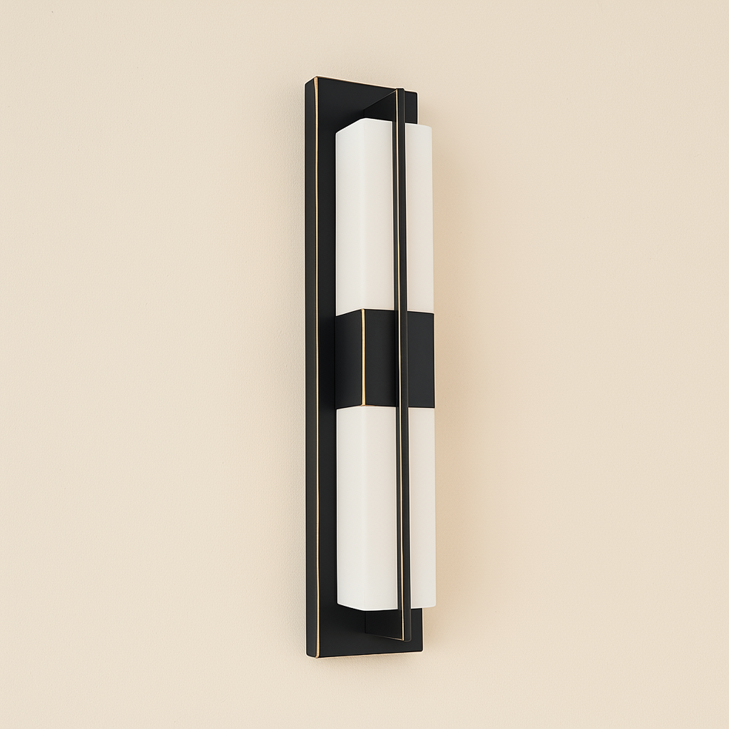 LumaCrest Contemporary Waterproof Vertical Wall Sconce for Indoor and Outdoor Use