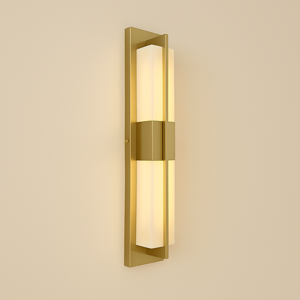 LumaCrest Contemporary Waterproof Vertical Wall Sconce for Indoor and Outdoor Use