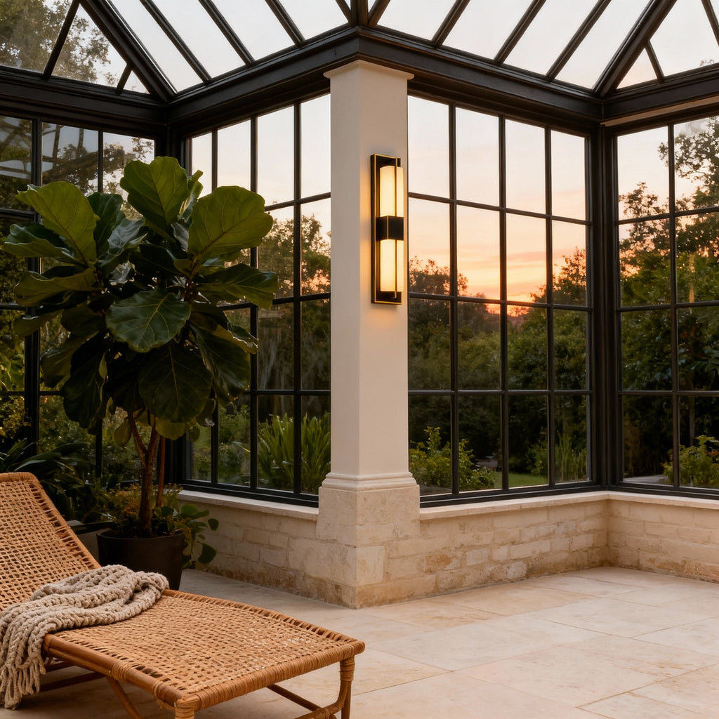 LumaCrest Contemporary Waterproof Vertical Wall Sconce for Indoor and Outdoor Use