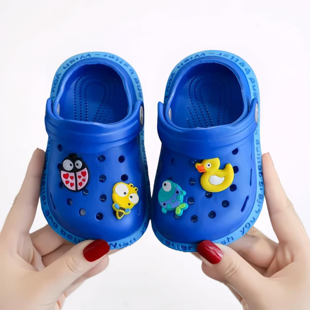 Toddlers Garden Clogs With Cartoon Design For Slip On Play Shoes