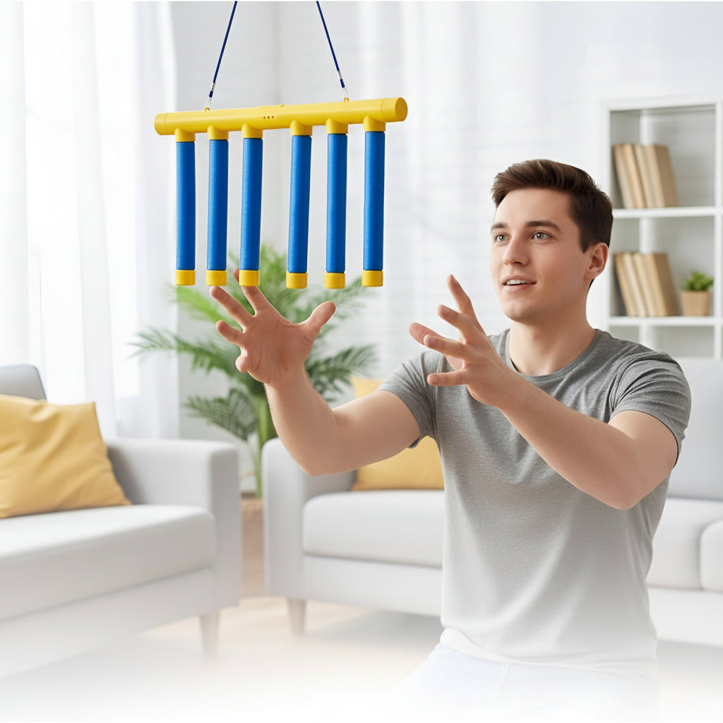 Gioco di allenamento riflessi per bambini con giocattolo a bastoncini cadenti