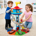 Children's Racing Car Tower With Slide Track Playset