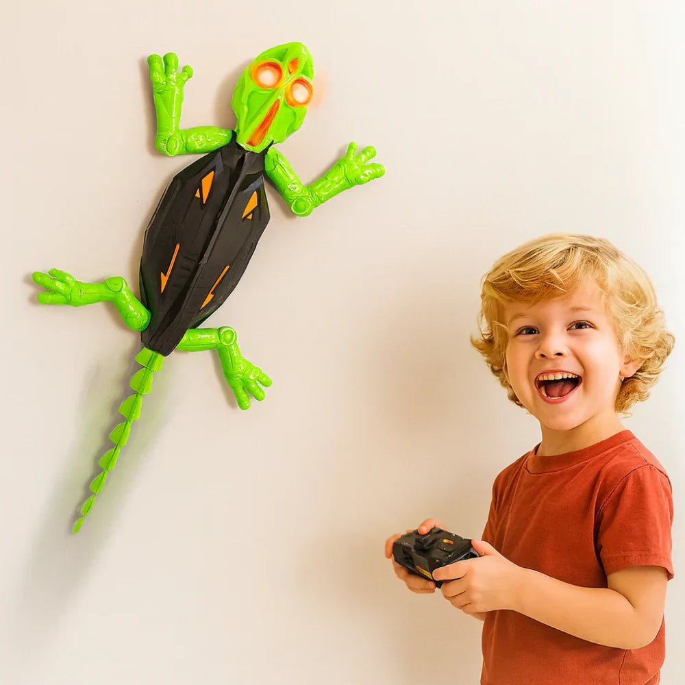 Gecko LED fjernstyret vægklatrende firben legetøj til børn og fans