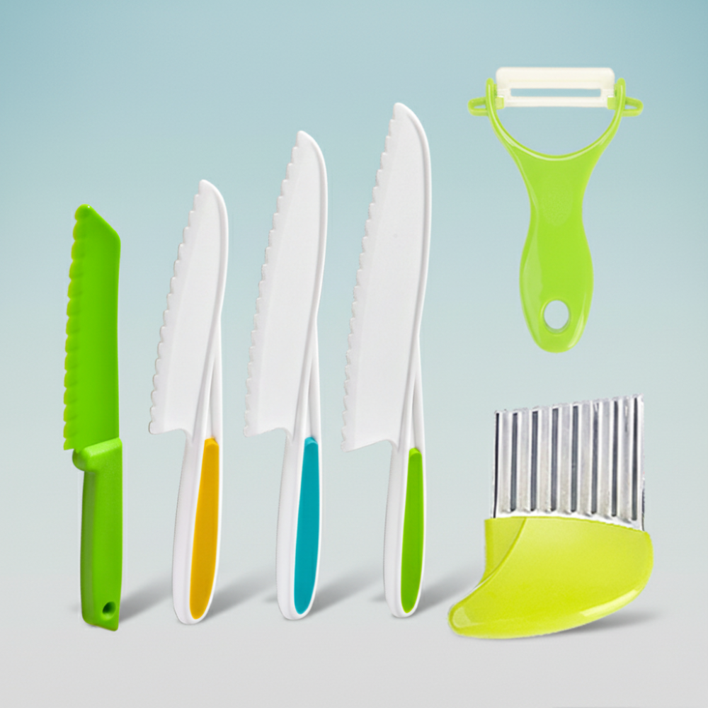 Kids Kitchen Play Set For Beginner Chefs With Child Safe Tools