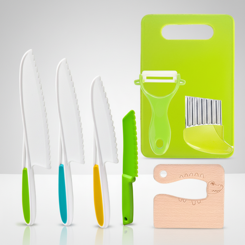 Kids Kitchen Play Set For Beginner Chefs With Child Safe Tools
