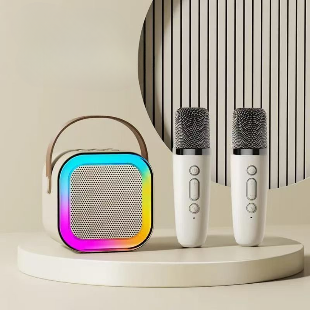 Kompakter Kinder-Karaoke-Lautsprecher mit Bluetooth und kabellosem Mikrofon