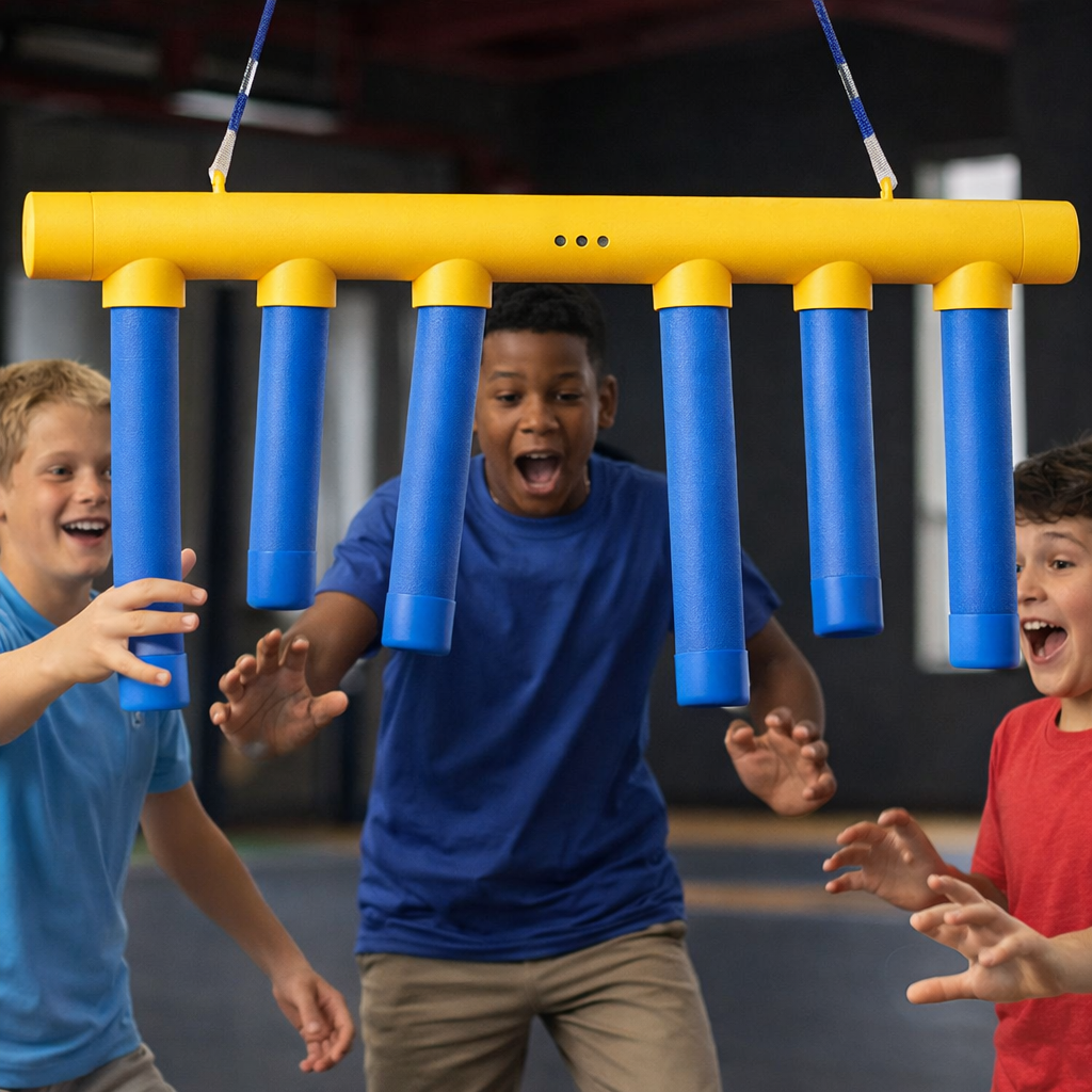 Gioco di allenamento riflessi per bambini con giocattolo a bastoncini cadenti