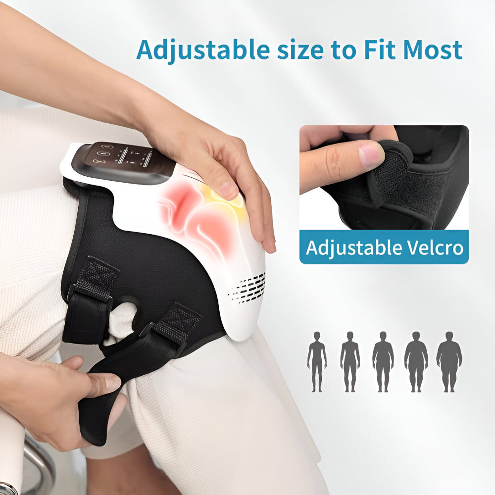 Elektrischer beheizter Knie-Massager mit verstellbarer Kompressionsunterstützung