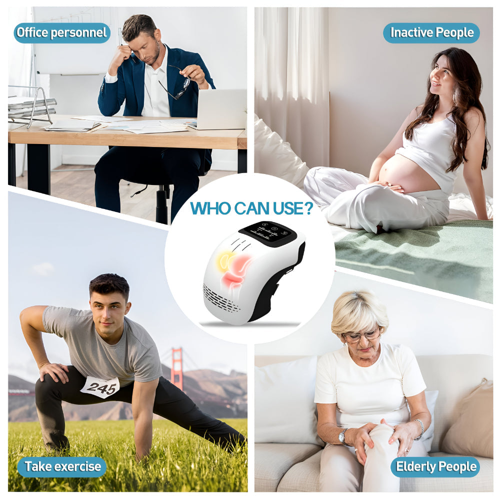 Elektrischer beheizter Knie-Massager mit verstellbarer Kompressionsunterstützung