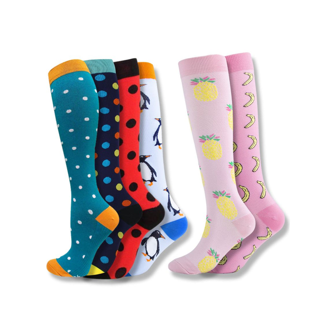 Women's Knee-High Support Socks for Travel and Sports