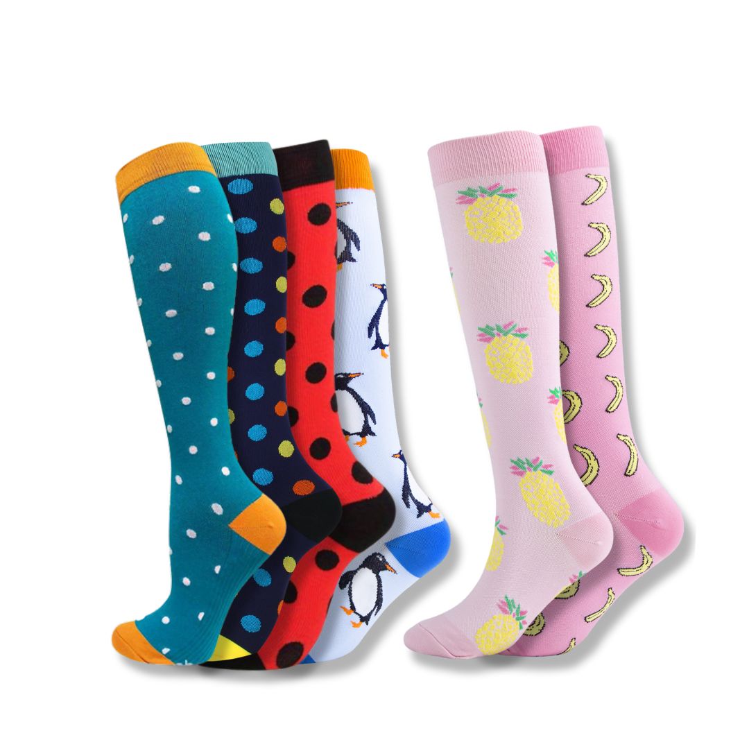 Women's Knee-High Support Socks for Travel and Sports
