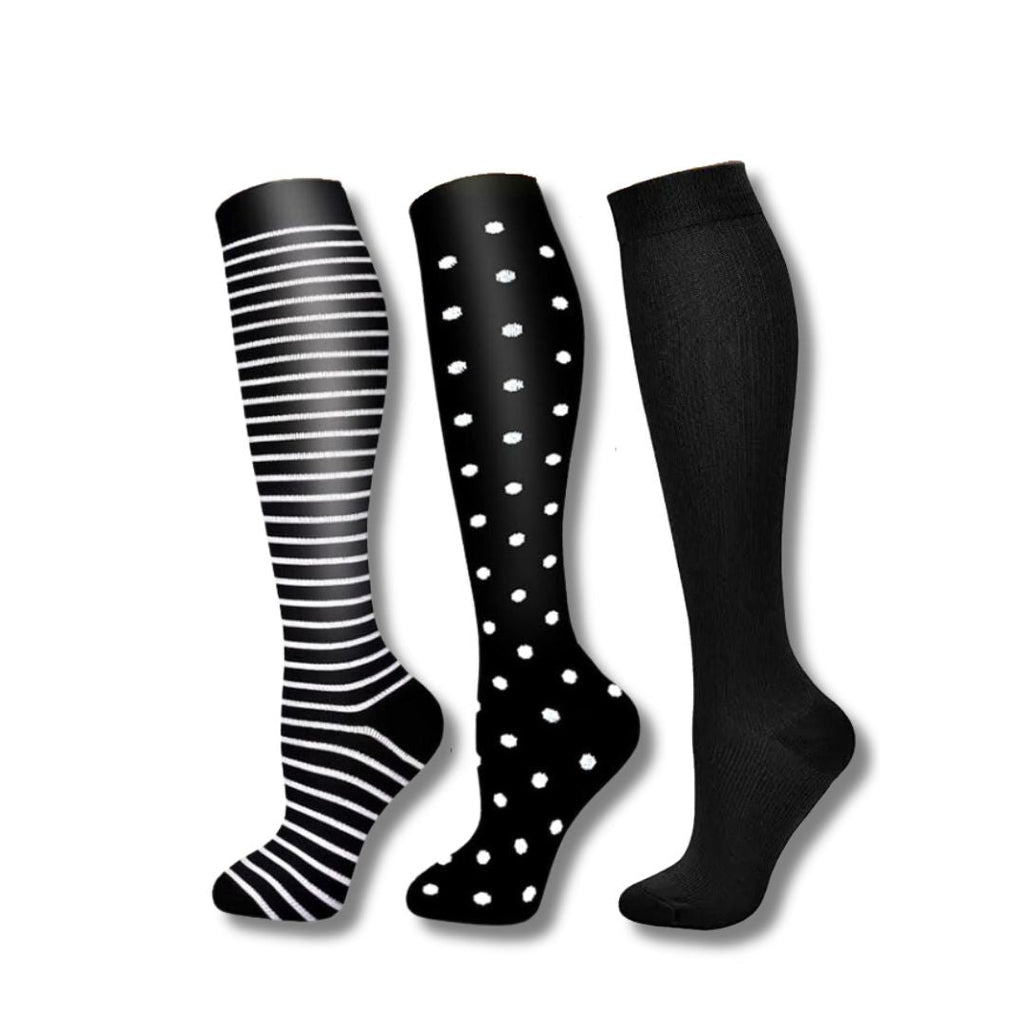 Women's Knee-High Support Socks for Travel and Sports