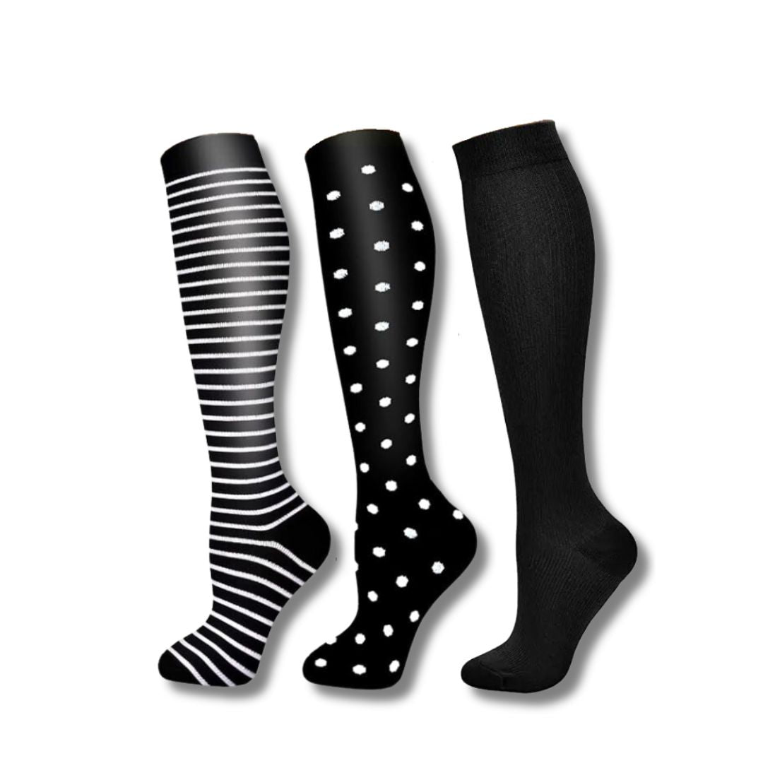 Women's Knee-High Support Socks for Travel and Sports