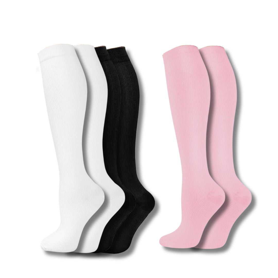 Women's Knee-High Support Socks for Travel and Sports