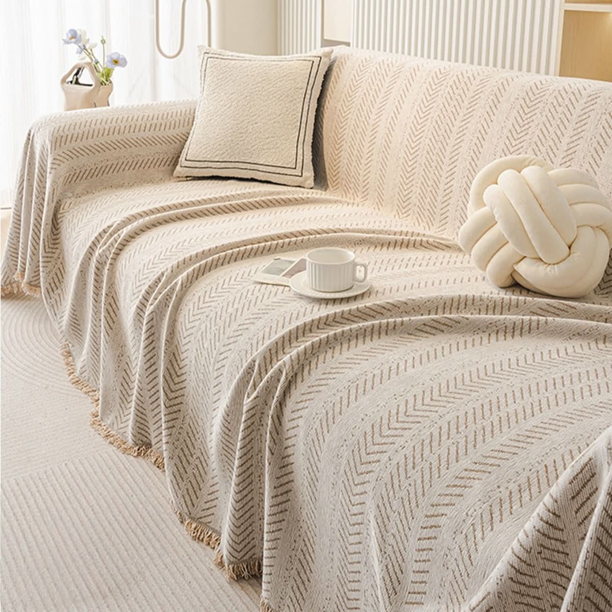 CozyWeave Chenille Sofa Cover Scratch-Resistant And Washable