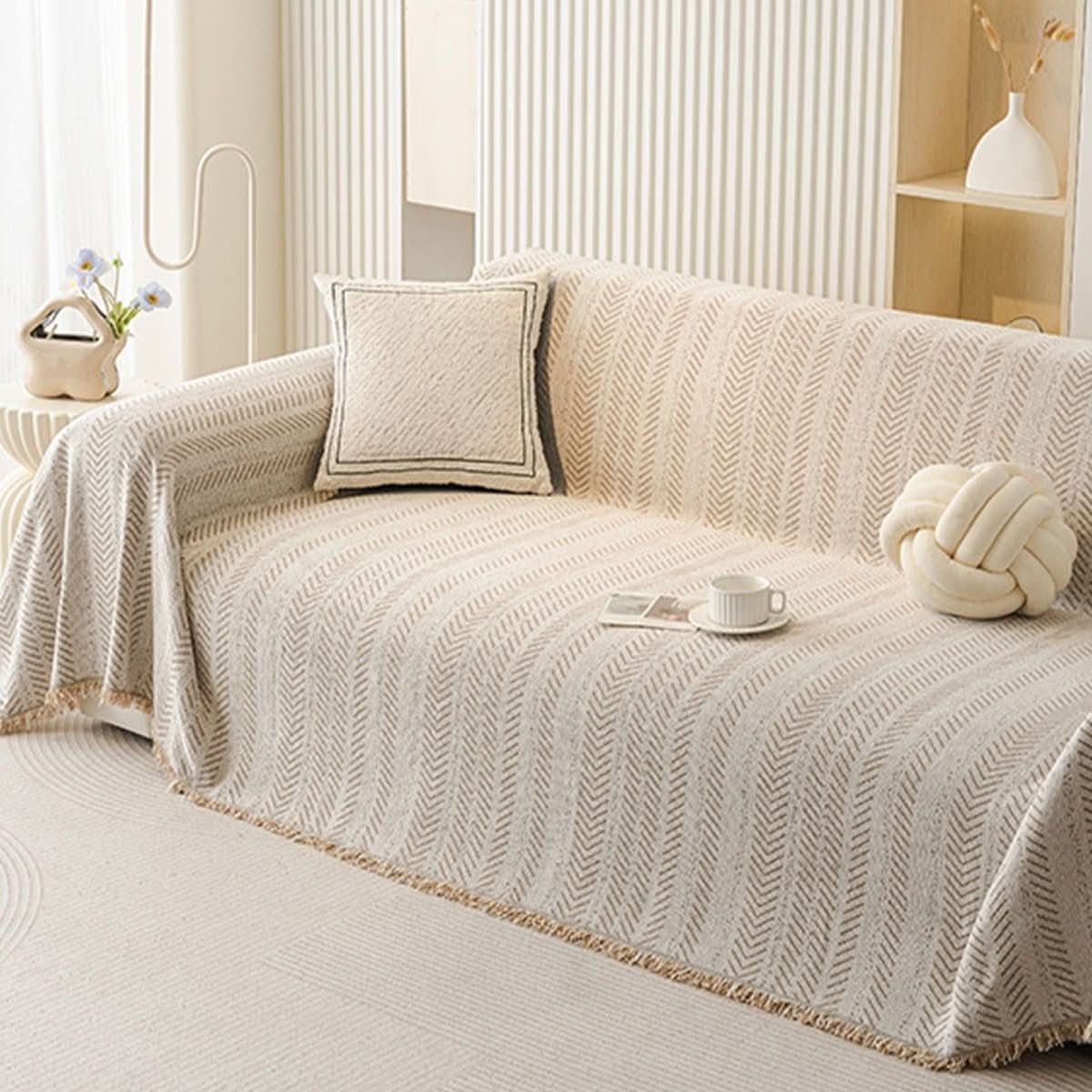 CozyWeave Chenille Sofa Cover Scratch-Resistant And Washable