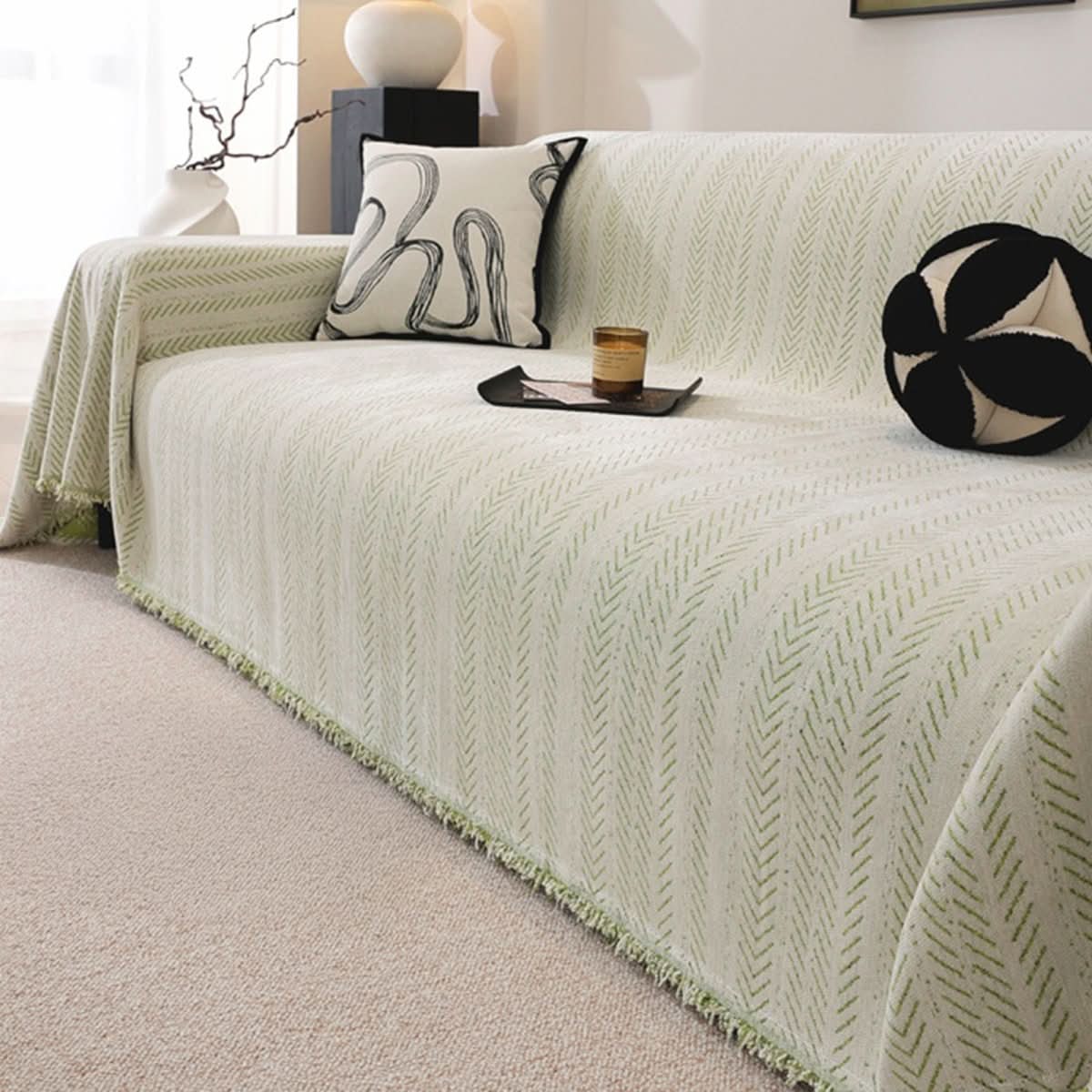 CozyWeave Chenille Sofa Cover Scratch-Resistant And Washable