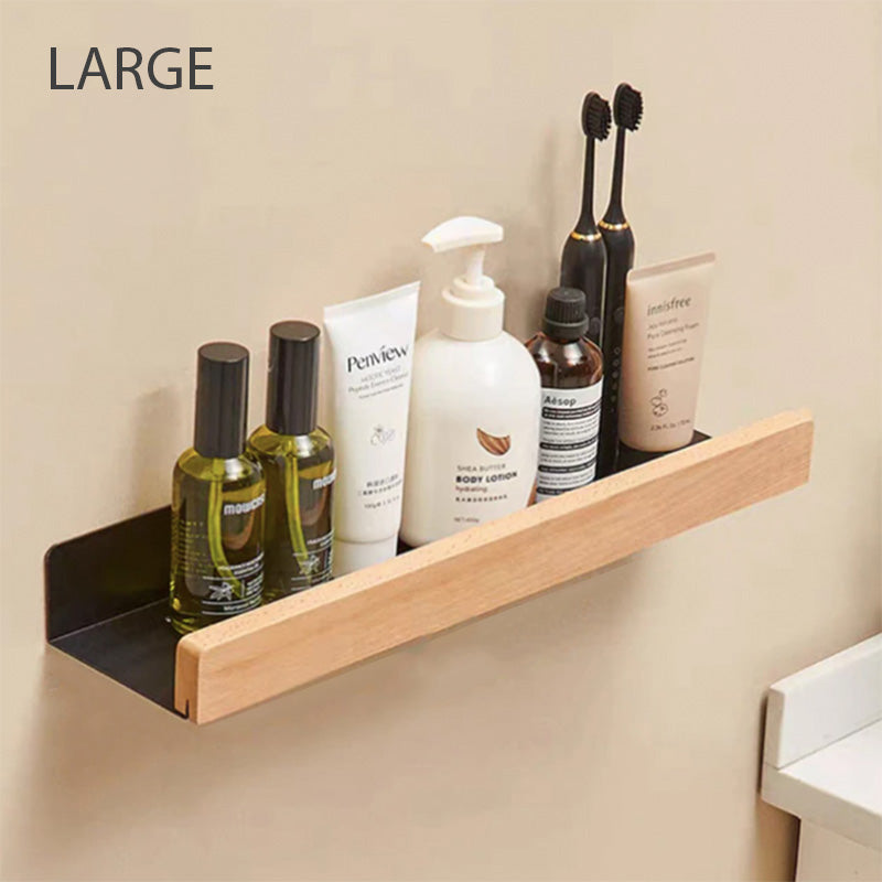 Bath Shelves In Warm Minimalist Style For Modern Storage