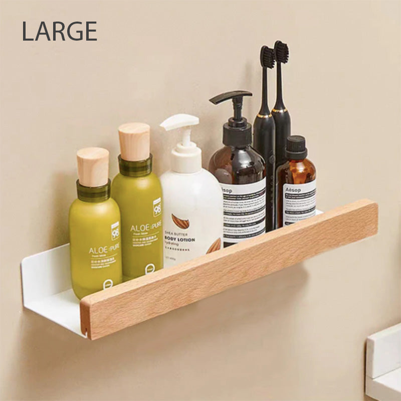 Bath Shelves In Warm Minimalist Style For Modern Storage