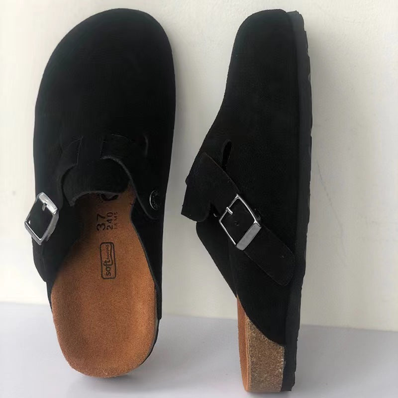Papuci unisex NovaLuxe din piele, stil sandale Boston