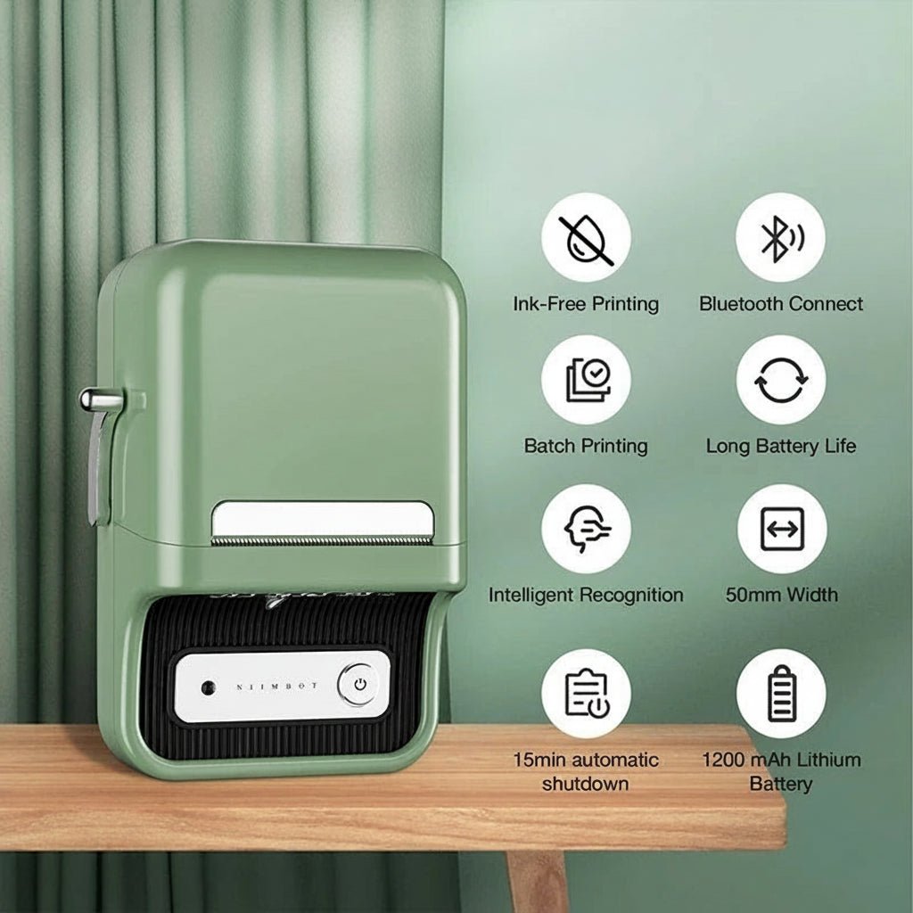 NovaLabel Kompakt Vezeték nélküli Mini Hőnyomtató Egység