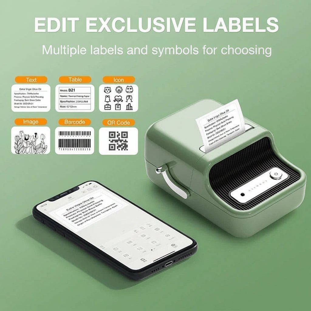 NovaLabel Kompakt Vezeték nélküli Mini Hőnyomtató Egység