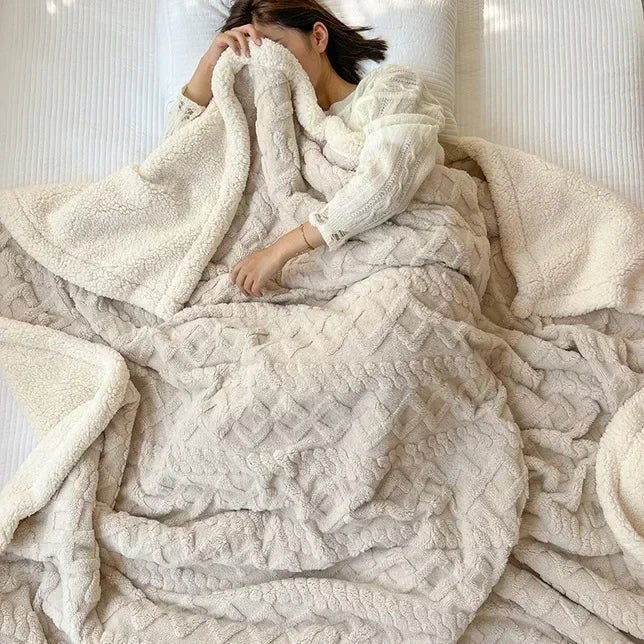 Plyšová deka Velvet Haven z vlny pro pohodlí doma i v kanceláři
