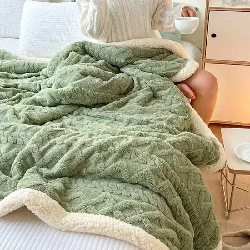 Plyšová deka Velvet Haven z vlny pro pohodlí doma i v kanceláři