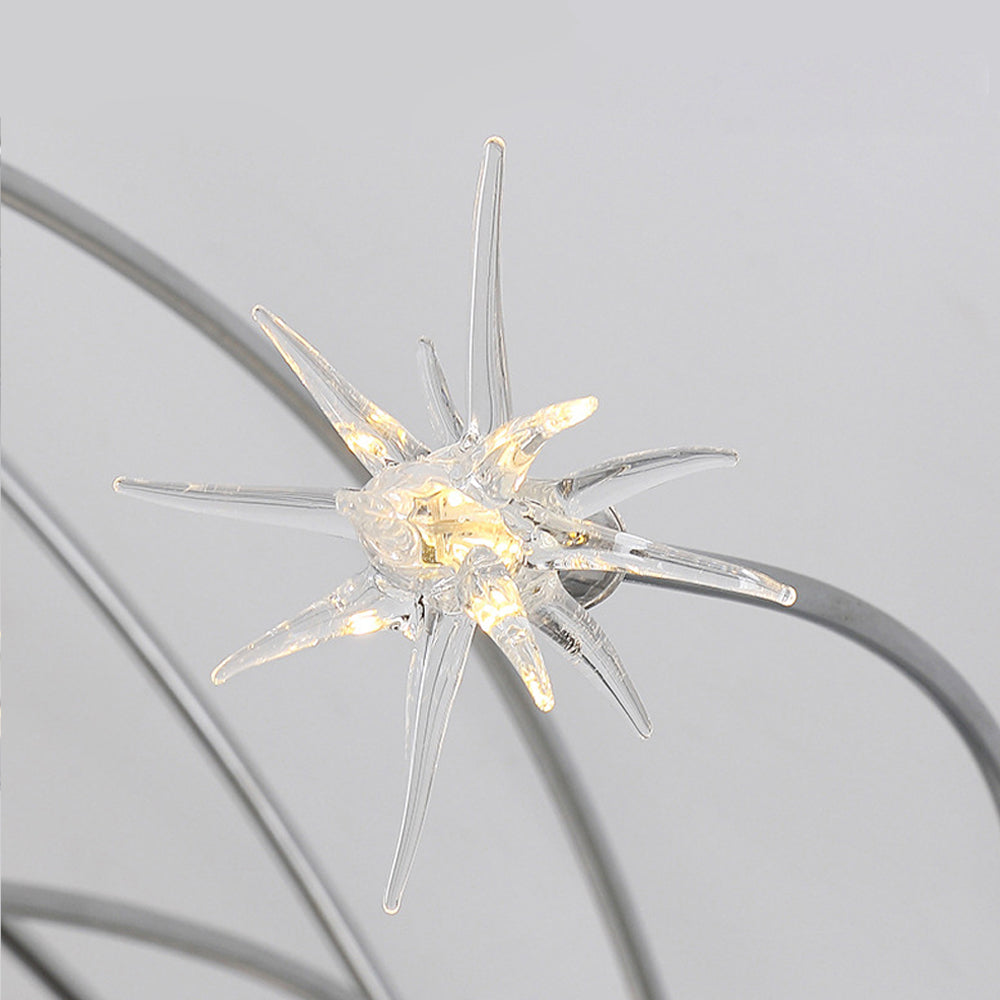 Stropní svítidlo z LED skla a kovu se semi-flush designem