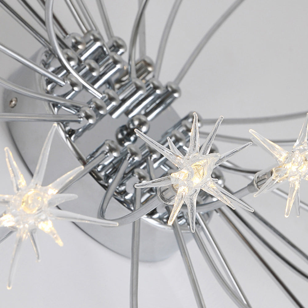Stropní svítidlo z LED skla a kovu se semi-flush designem