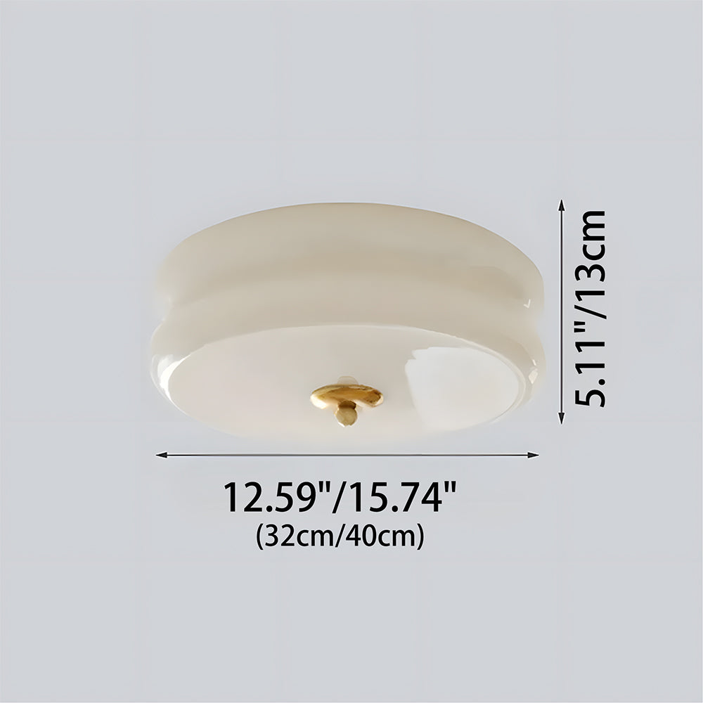 Lámpara de techo industrial de vidrio con LED en cromo dorado para comedores y salas de estar