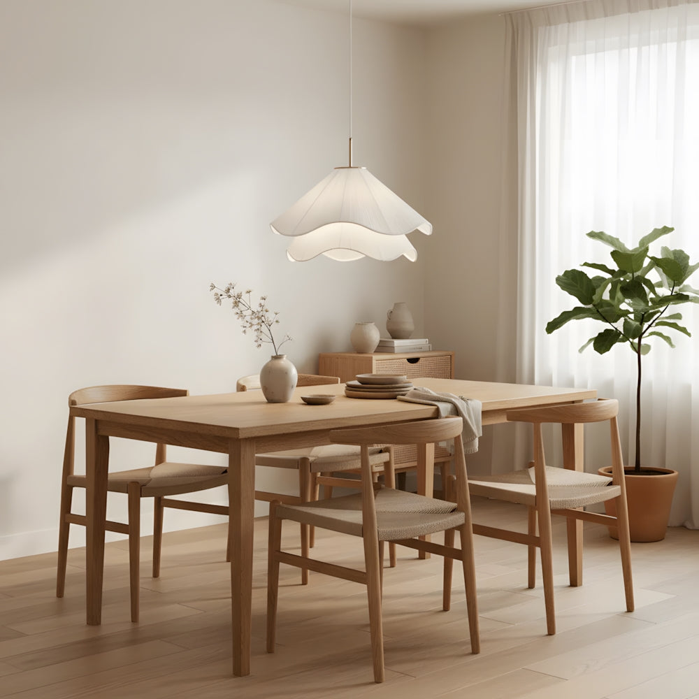 Plafonnier en tissu et métal à motif floral avec E27 pour salon, salle à manger, chambre à coucher