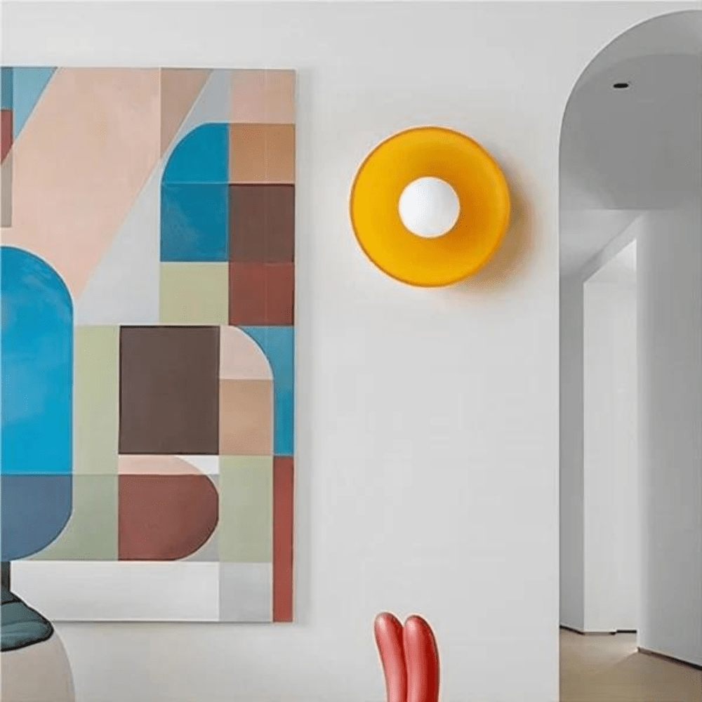 Nordisk stil LED glasplade væg- og loftlampe, 1 lyskilde | Rosalyssa