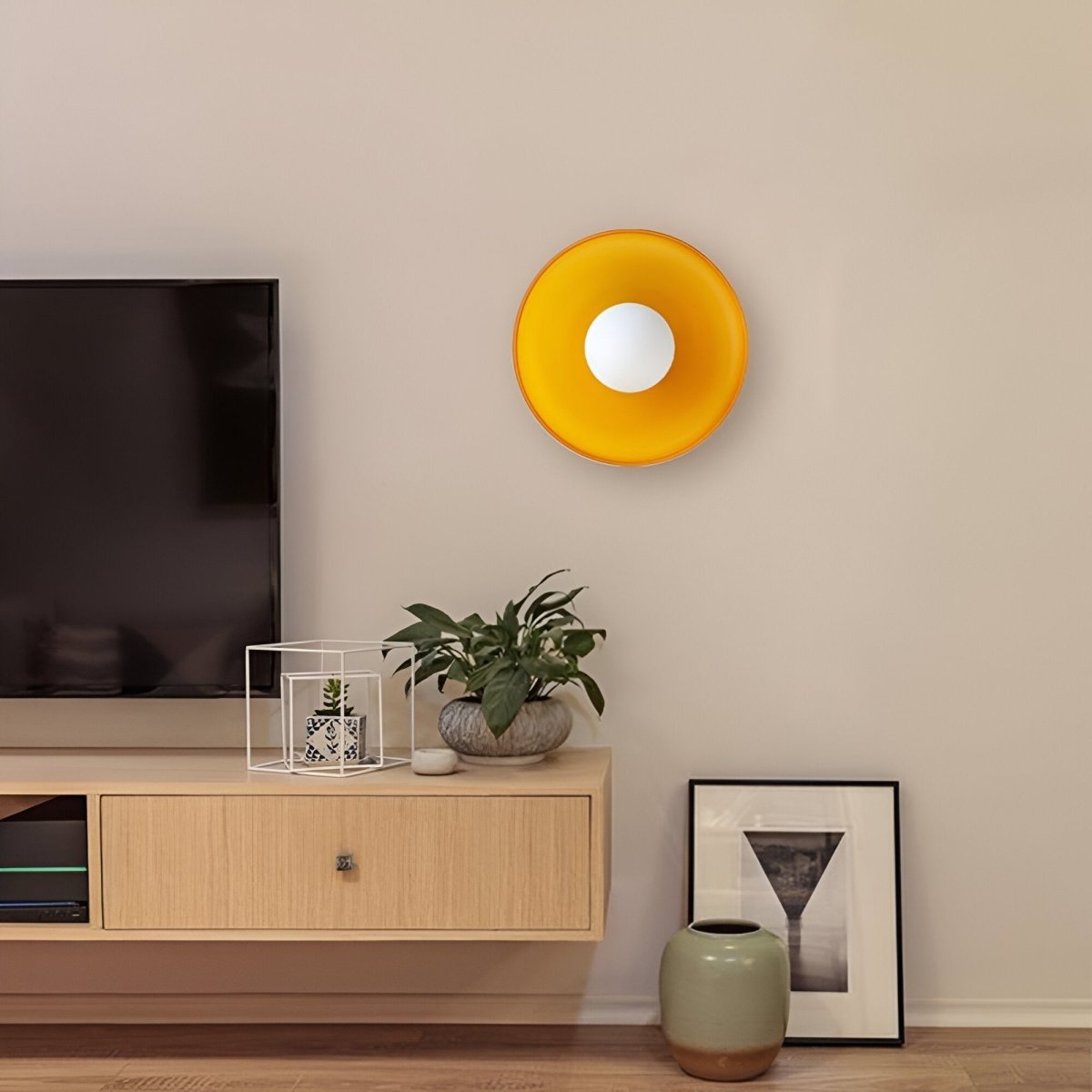 Nordisk stil LED glasplade væg- og loftlampe, 1 lyskilde | Rosalyssa