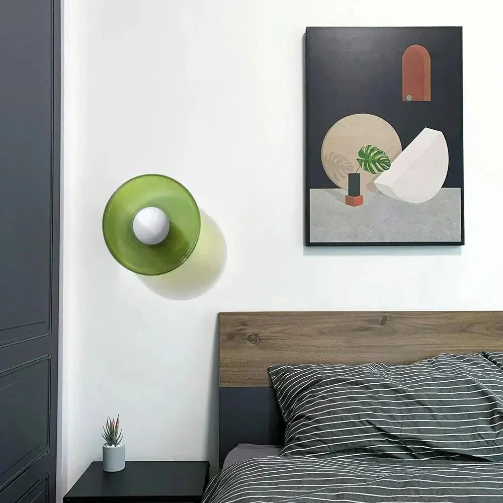 Nordisk stil LED glasplade væg- og loftlampe, 1 lyskilde | Rosalyssa
